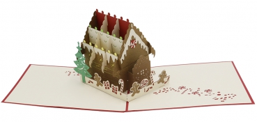 3D Karte Lebkuchenhaus